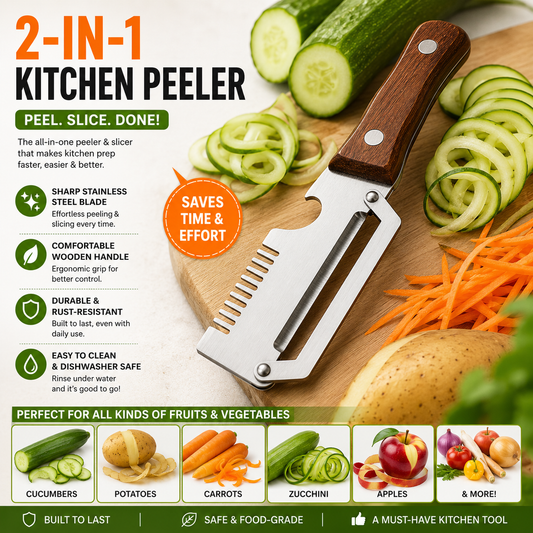 SlicePro 2-in-1 Kitchen Peeler