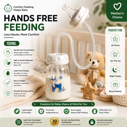 BabyFlow Hands-Free Self-Feeding Bottle | Stress-Free Feeding for Busy Parents