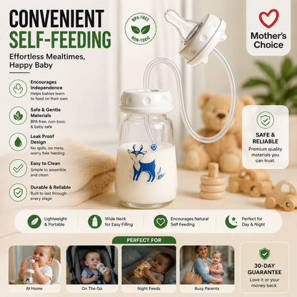 BabyFlow Hands-Free Self-Feeding Bottle | Stress-Free Feeding for Busy Parents