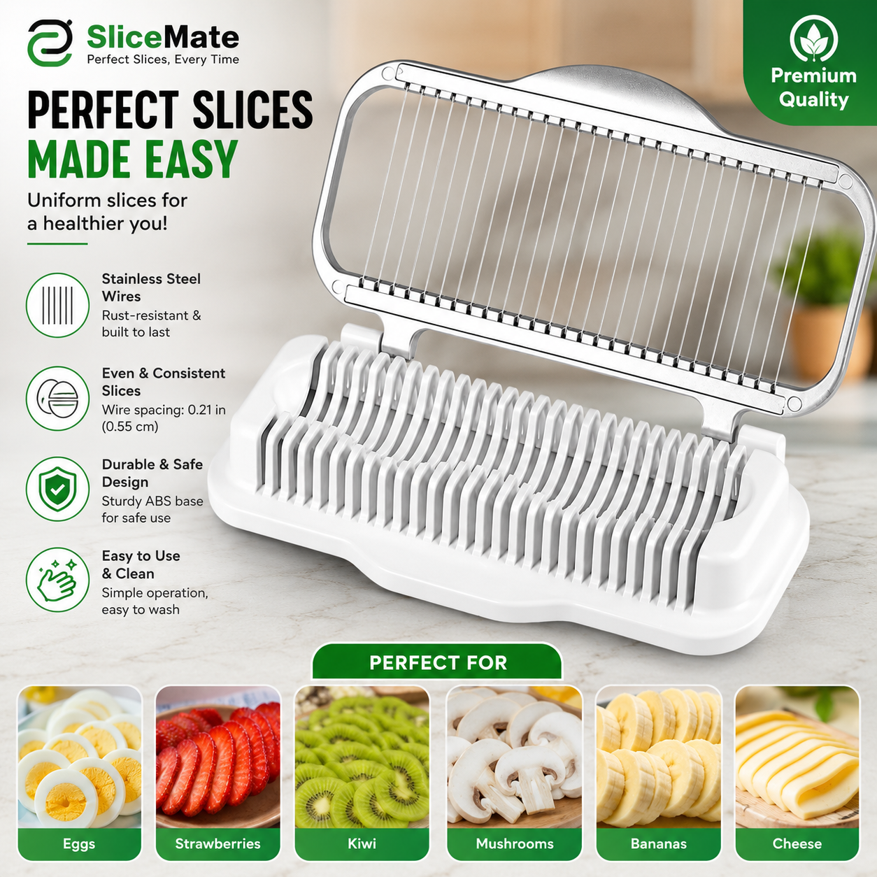 SliceMate Premium Multi-Purpose Food Slicer