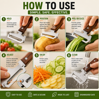 SlicePro 2-in-1 Kitchen Peeler