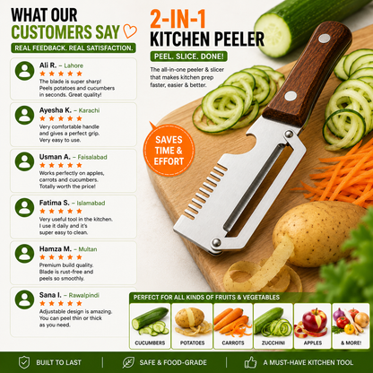 SlicePro 2-in-1 Kitchen Peeler