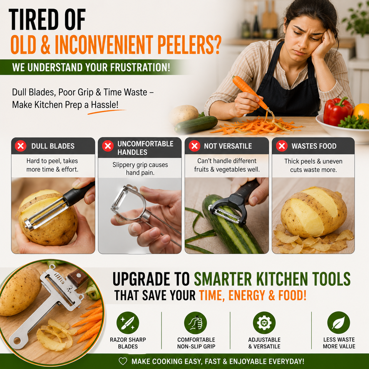 SlicePro 2-in-1 Kitchen Peeler